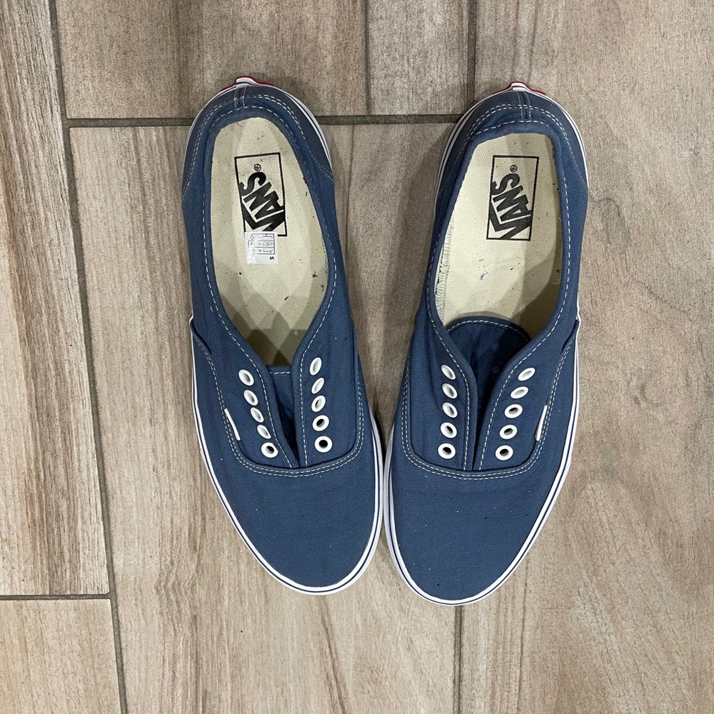 Vans off the wall blue (no shoestrings men size 12
